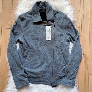 Satva NWT gray diagonal asymmetrical zip jacket